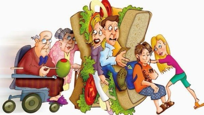 Ilustrasi Generasi Sandwich