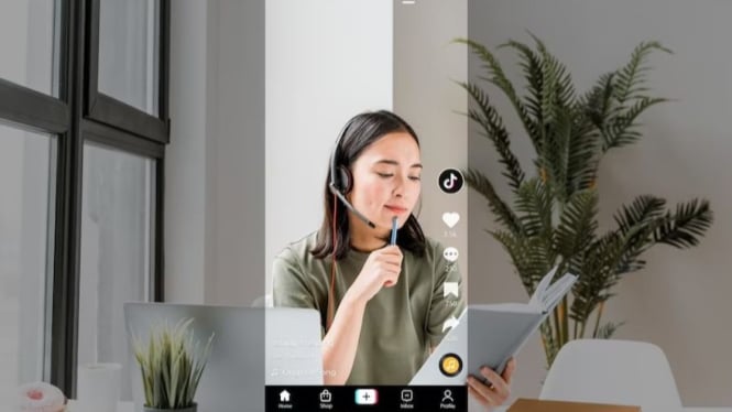 Ilustrasi sedang ngonten di TikTok