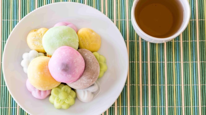 Ilustrasi kue mochi lezat yang siap menemani sarapan pagimu