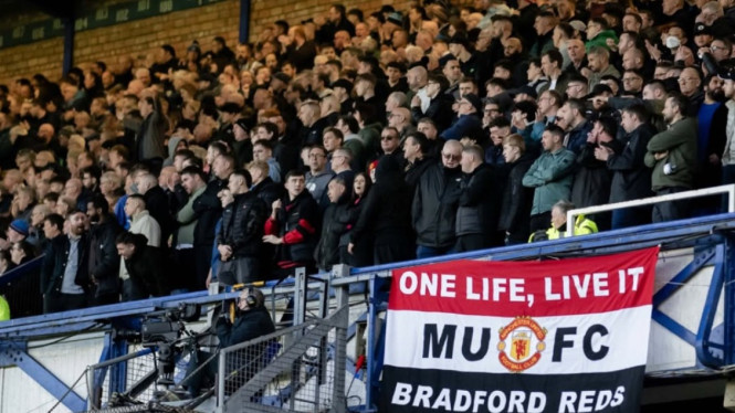 Potret supporter Manchester United