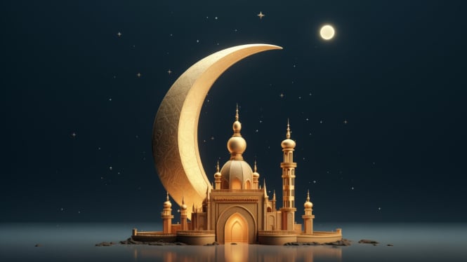 Ilustrasi bulan Ramadhan