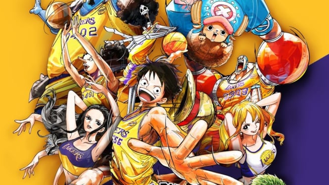 One Piece bekerjsama dengan LA Lakers