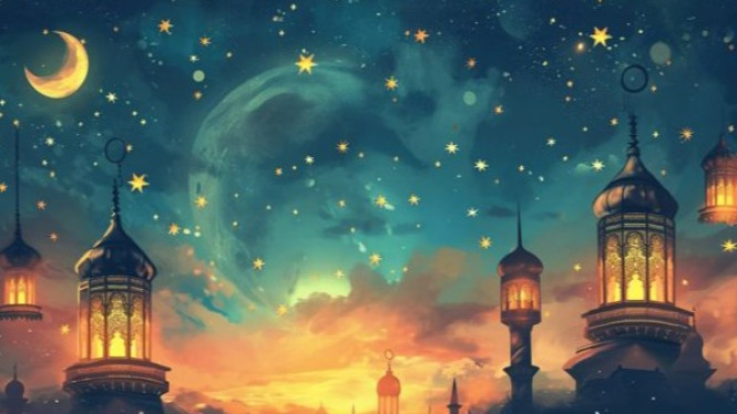 Ilustrasi suasana bulan Ramadhan