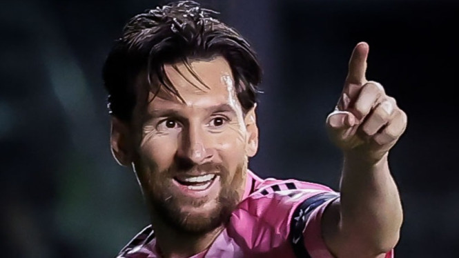 Lionel Messi, sukses membawa Inter Miami menang di Piala Concacaf
