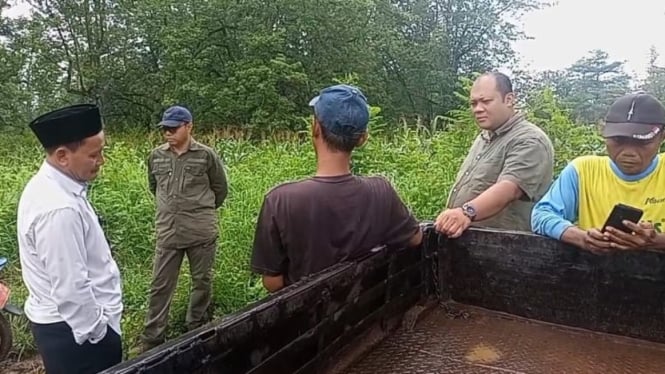 J alias R tertangkap tangan staf KLHK di lokasi pembalakan liar