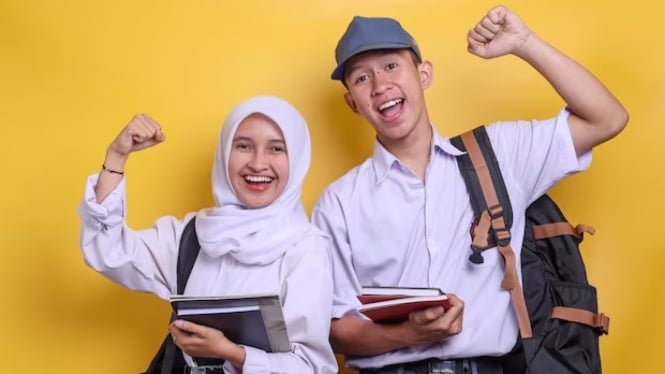 Ilustrasi anak SMA yang siap-siap masuk kuliah