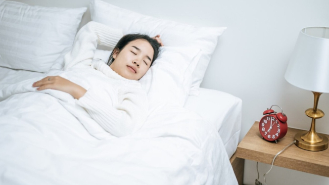 Ilustrasi orang yang tidur nyenyak