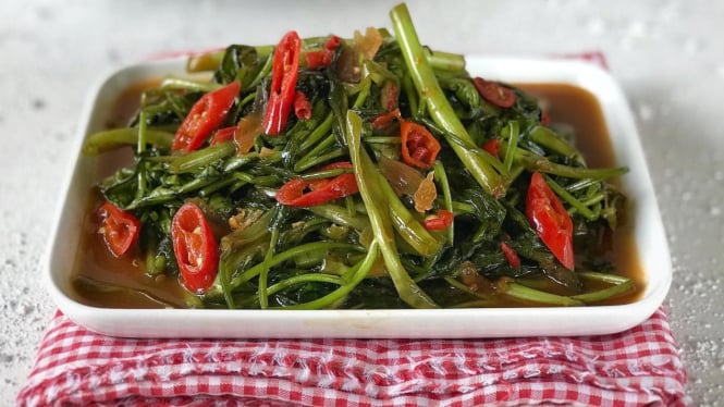 Ilustrasi Tumis Kangkung Belacan