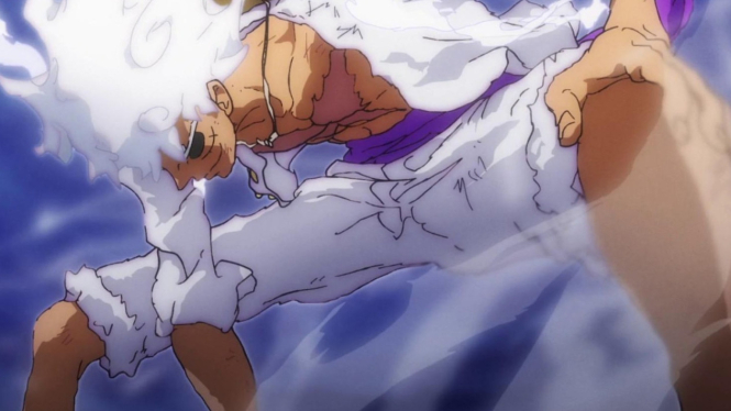 Monkey D. Luffy One Piece mengaktifkan mode Gear 5