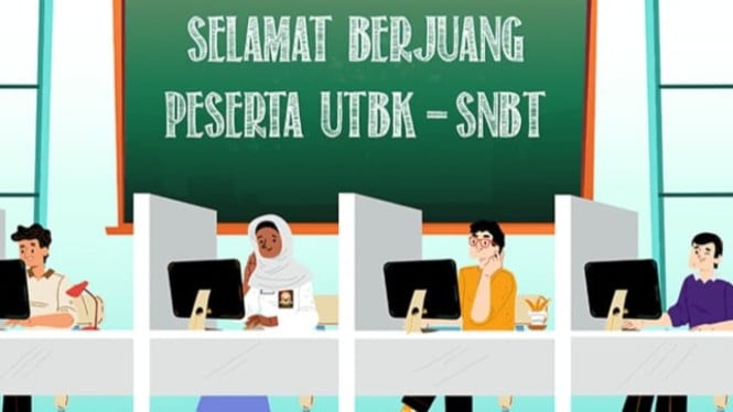 Ilustrasi peserta UTBK SNBT tahun 2025
