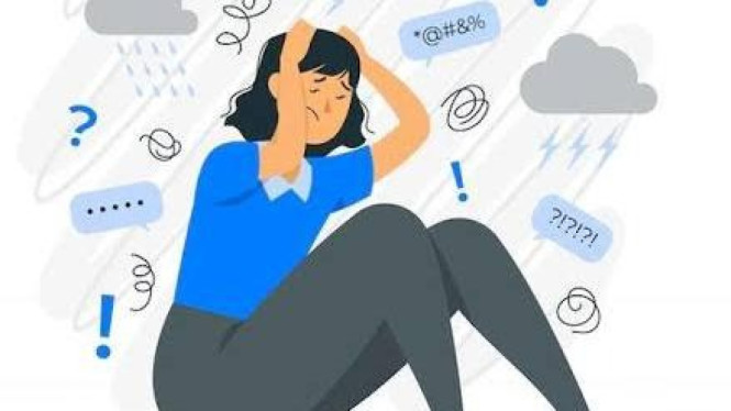Ilustrasi seseorang yang sedang menghadapi quarter life crisis