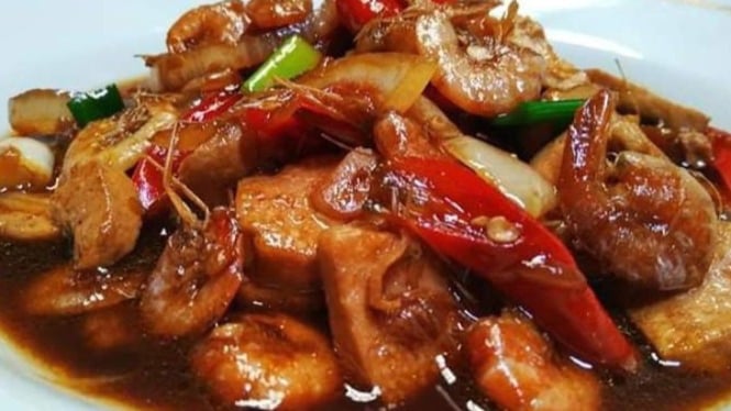 Kelezatan udang tahu saos tiram bikin tidak berhenti makan