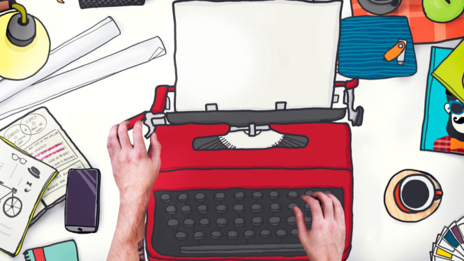 Ilustrasi menulis artikel