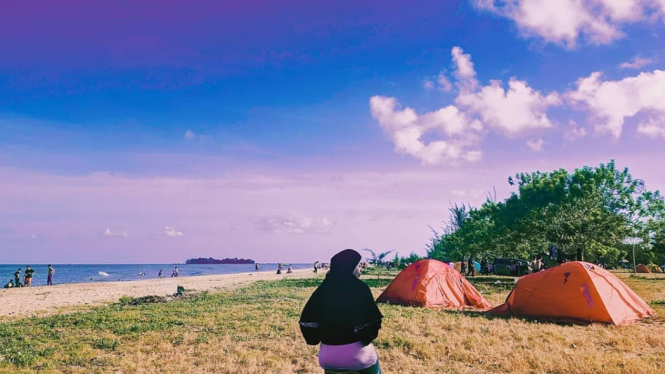 View di Pantai Batakan, destinasi wisata Kalimantan Selatan