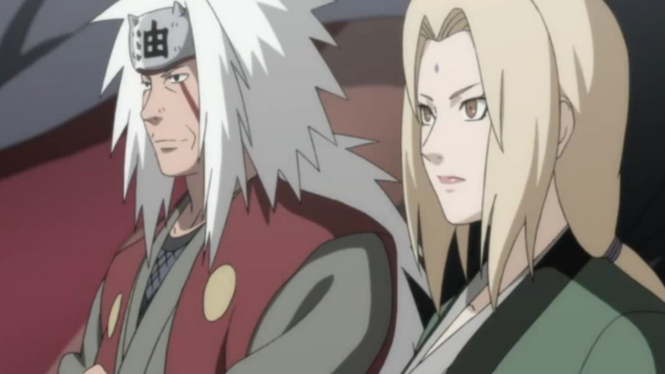 Jiraiya dan Tsunade, dua karakter anime Naruto