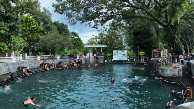 Suasana asri di Umbul Besuki Klaten