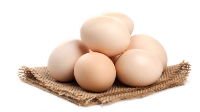 Tumpukan telur ayam