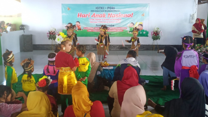 25 TK di Wongsorejo Ikuti Lomba Hari Anak Nasional