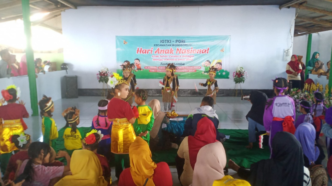 25 TK di Wongsorejo Ikuti Lomba Hari Anak Nasional