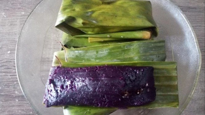 Cara membuat kue lemet dari ubi ungu
