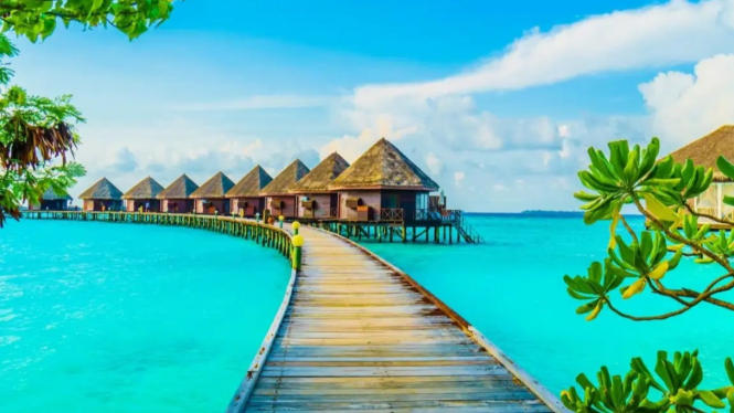 Suasana dan pemandangan di maldives