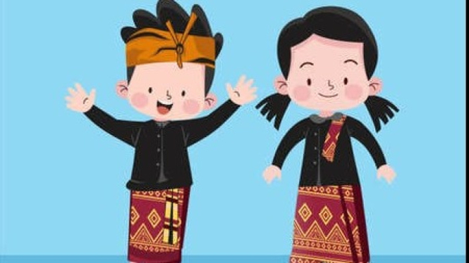Ilustrasi pengantin anak sasak.