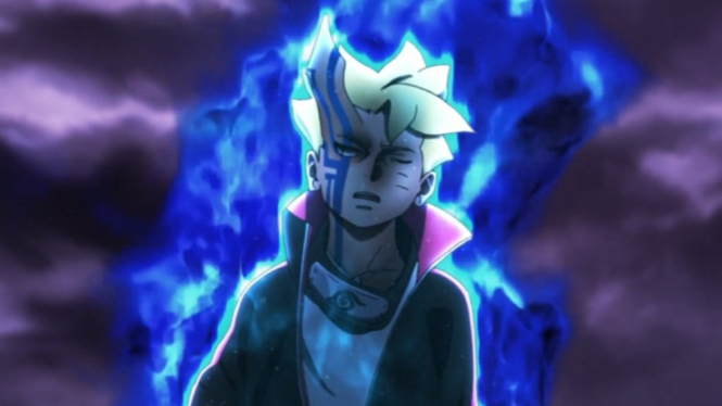 Boruto Uzumaki dengan jutsu kutukannya