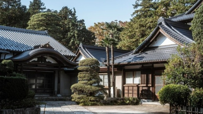 ilustrasi hotel di jepang