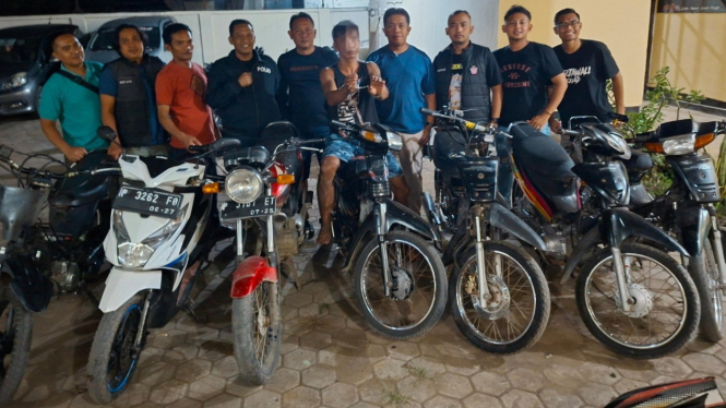 Barang bukti kasus curanmor di besuki