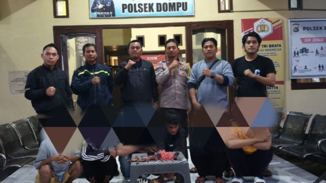 6 pelaku diamankan di Polsek Dompu, Kabupaten Dompu
