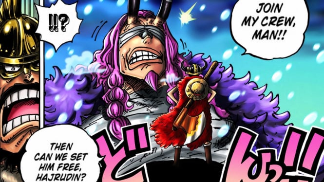 Momen Loki ditawari menjadi kru oleh Luffy dalam manga One Piece