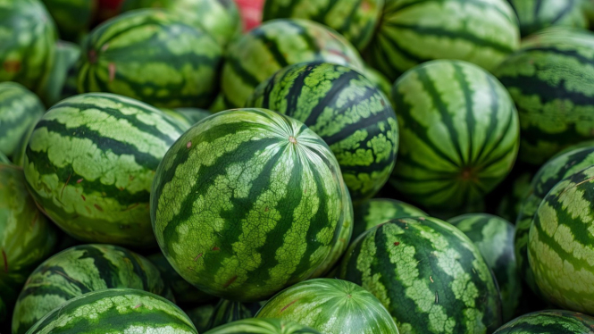 Buah semangka yang manis dan segar