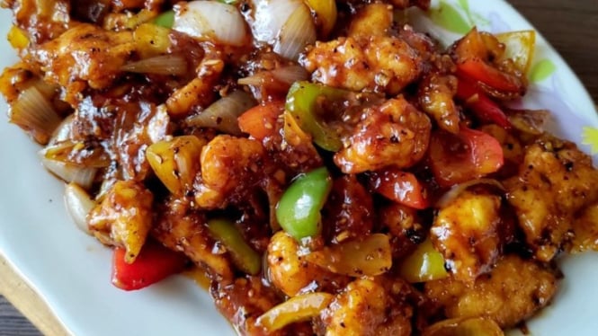 Masak ayam lada hitam yang meresap sempurna