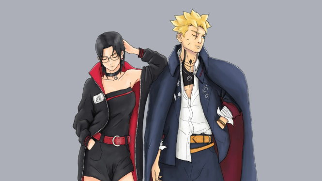 Boruto dan Sarada, tokoh sentral dalam manga dan anime Boruto