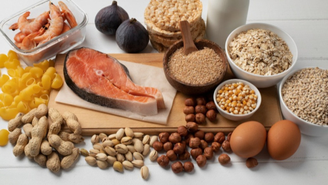 Sumber makanan tinggi magnesium.