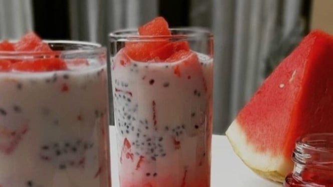 Resep Es Semangka Susu Selasih, Mudah Dibuat Dan Banyak Manfaat
