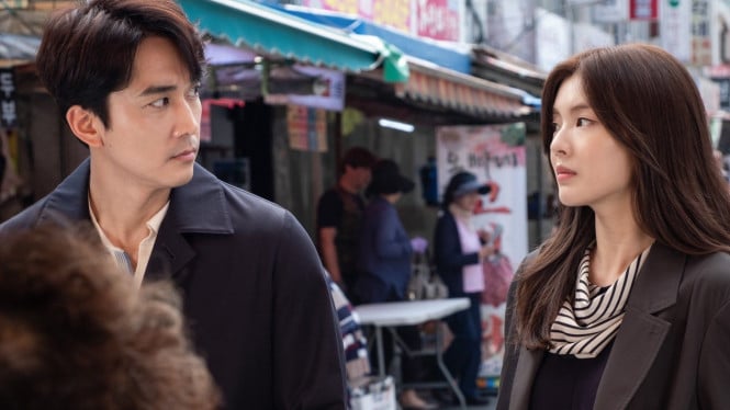 Song Seung Heon dan Lee Sun Bin dalam drama The Great Show