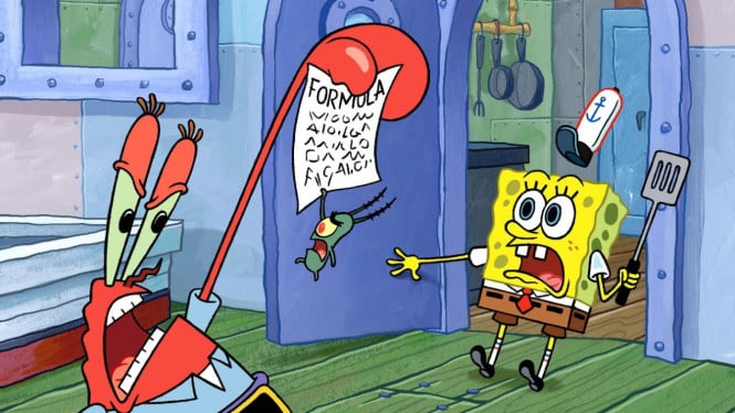 Selalu ceria, selalu siap, itulah SpongeBob si spons kecil