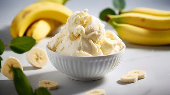 Sorbet pisang segar sehat