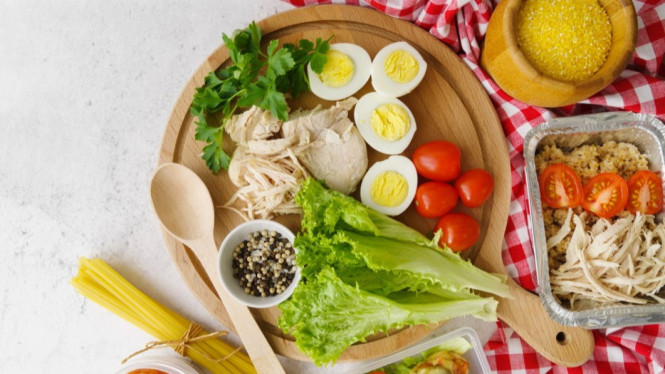 Bahan makanan sehat untuk menu praktis sehari-hari.
