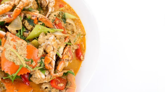 Ilustrasi menu olahan kepiting