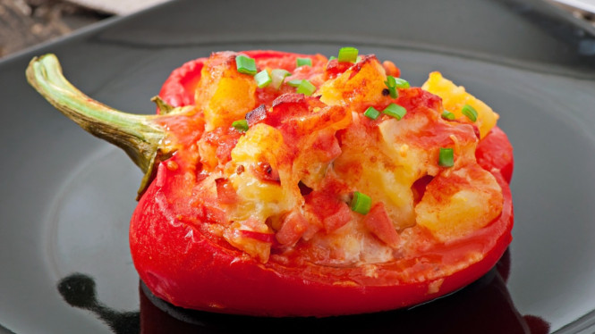 Ilustrasi menu olahan paprika