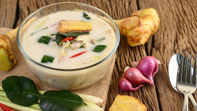 Ilustrasi menu daun kencur