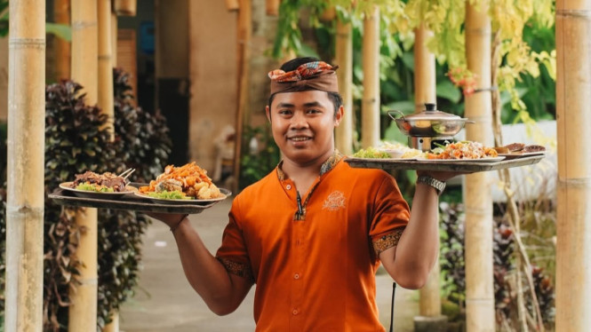 Ilustrasi wisata kuliner Bali yang menggugah selera
