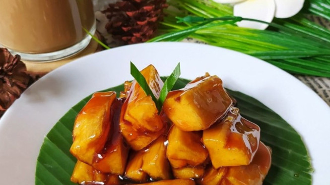 Resep ubi kukus topping gula merah hidangan tradisional