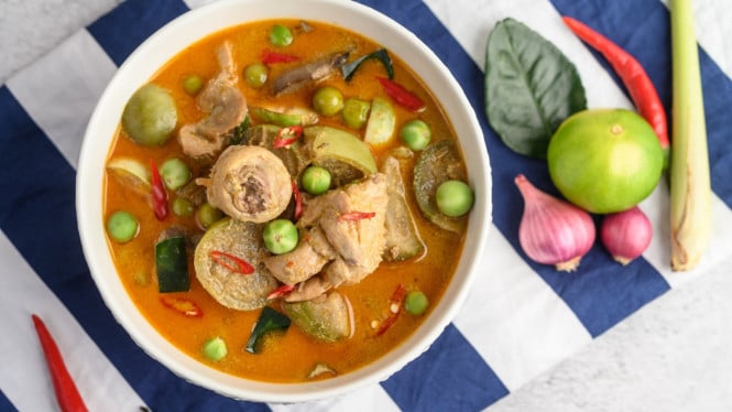 Ilustrasi menu terong bulat