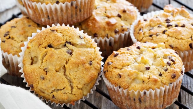 Muffin pisang renyah