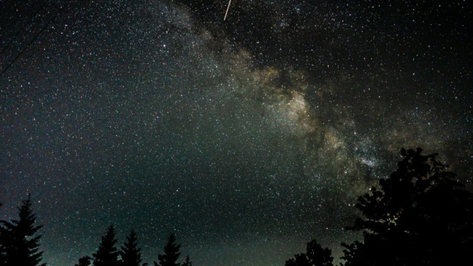 mengamati meteor jatuh dimalam hari