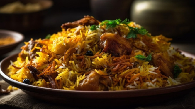 Beras basmati yang diolah menjadi Nasi Biryani