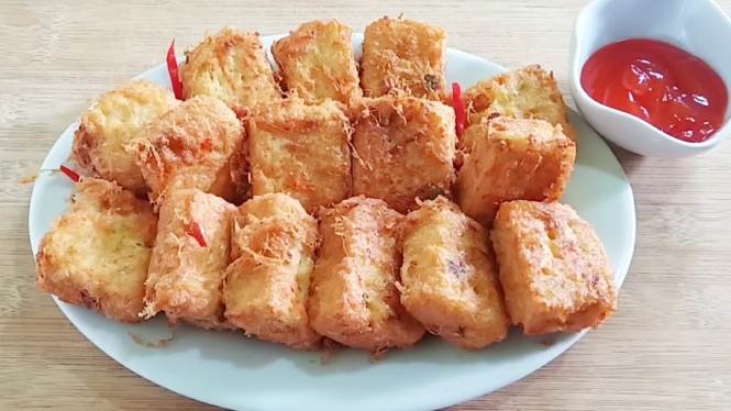 Camilan gurih bihun tahu krispi